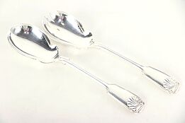 Salad Serving Set, Kings or Fiddle, Thread & Shell Pattern, Atkin England #29302
