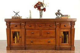 Cherry Finish Antique Birch Sideboard, Server, Buffet or TV Console #30473