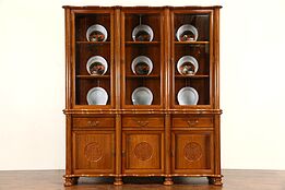 Asian Vintage Hand Carved Rosewood China or Curio Cabinet, Thailand