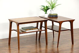 Profile by Drexel Van Koert Midcentury Modern 1960's Vintage Pair of End Tables