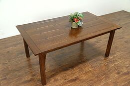 Craftsman Mission Oak Arts & Crafts Vintage Dining Table, Signed Stickley #28769