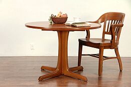 Midcentury Modern Teak 1960 Vintage Dining Table, 1 Leaf, Signed Gudme #30043