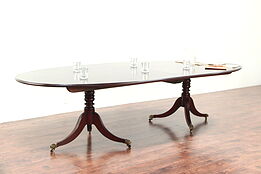 Traditional Mahogany Oval 1930's Vintage 10' Dining or Conference Table
