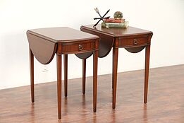 Pair Traditional Pembroke Dropleaf Lamp or End Tables #29543