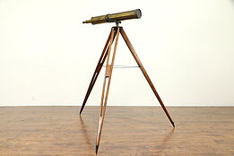 Brass Antique 1900 Astronomical Telescope & Tripod Stand #31369