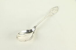 Victorian Antique Silverplate Shell Serving Spoon, Young Lady, H & S #31547