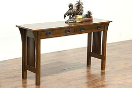 Arts & Crafts Hall or TV Console, Craftsman Sofa Table Signed Stickley  #28765