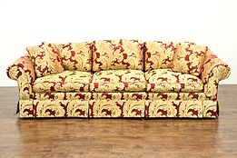 Scalamandre Upholstered Vintage Down Cushion Sofa #28751