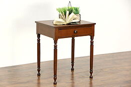Country Sheraton 1830's Antique Walnut End or Lamp Table, Nightstand #27063