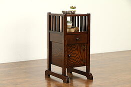 Arts & Crafts Mission Oak Craftsman Chairside Table or Smoking Stand #31786