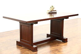 Mahogany Antique 1910 Library, Conference or Dining Table, Writing Desk