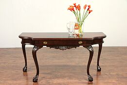 Convertible Antique Dining, Sofa, Buffet or Console Table, Claw Feet #29249