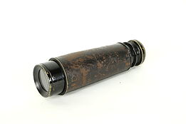 Telescope, Antique Brass & Leather, Inverted Astronomical  #2 #31447