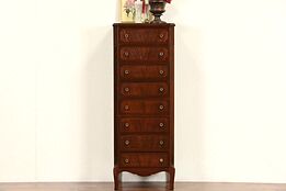 Lingerie Chest, Mahogany & Rosewood 1950 Vintage, Signed Colonial,
