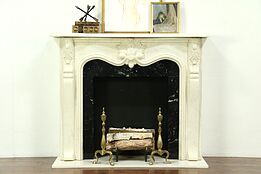 French Style Cultured Marble Fireplace Mantel & Surround #28756