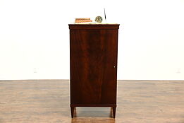 Mahogany 1920 Antique Music Cabinet, Nightstand or Pedestal