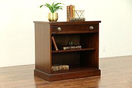Traditional Vintage Mahogany Bookcase Credenza, Desk Side Cabinet Rway #30317