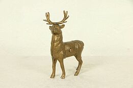 Cast Iron Antique Reindeer or Elk Coin Bank #29225
