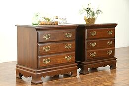 Pair Traditional Cherry Vintage Chests, Nightstands, End Tables, Gabberts #30945
