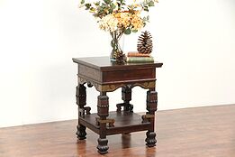Arts & Crafts Oak Antique Craftsman Hall Table or Sculpture Pedestal #29544