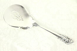 Grand Baroque Wallace Sterling Silver Pierced 8" Serving Spoon #30270