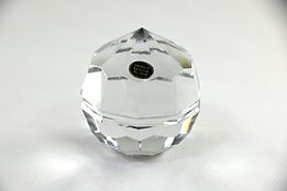 Faceted Cut Crystal Paperweight, Signed Germany