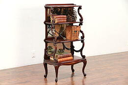 Victorian Style Mahogany Etagere, Bookshelf, or Curio Display, Signed #29753