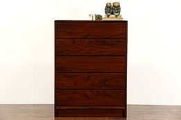 Rosewood Midcentury Modern Danish Vintage Tall Chest or Highboy