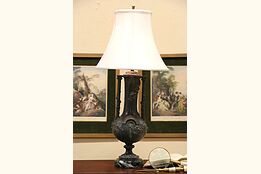 Lamp, 1920's Classical Urn, Marble Base