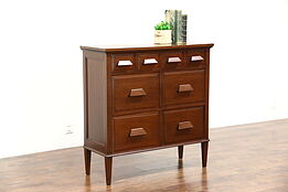 Mahogany Antique 8-Drawer File Cabinet