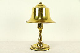 Brass Antique 1920's Desk Lamp, Bell Shape Shade #31754
