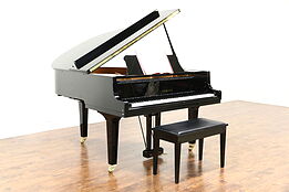 Yamaha Signed GH1 5' 3" Polished Ebony 1999 Grand Piano & Bench