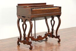 Victorian Antique Rosewood Melodeon Organ, Pat. 1846, Signed Prince #29374