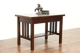 Arts & Crafts Mission Oak Antique Library Table Craftsman Writing Desk