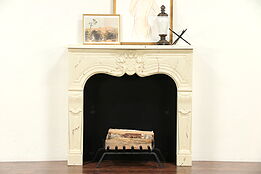 Classical Faux Marble Architectural Salvage Vintage Fireplace Mantel #29512