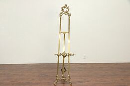Rococo Brass Vintage Adjustable Artist Picture Easel #30017