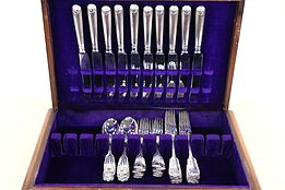 Silverware 40 pc All Dinner Size Kings Pattern Set for 10, Atkin England  #29296