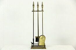 Fireplace Vintage Hearth Tool Set & Stand