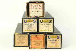 Group of 6 Antique Player Piano Rolls, Hawaii Songs #29482