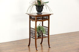 Victorian Antique 1900 Cherry Plant Stand or Sculpture Pedestal Table