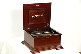 Empress Signed Antique Victorian Swiss Music Box, 24 12" Discs