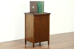 Oak Antique Phonograph Record Cabinet, Talking Machine Co, Chicago #28569