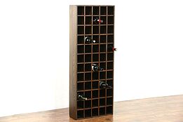 Oak 1900 Antique Salvage 60 Cubicle Mail Box or Wine Rack