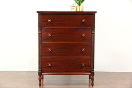 Traditional Vintage Mahogany Tall Chest or Highboy, Signed Drexel Federal House