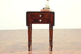 Pembroke Antique 1850 Dropleaf Lamp Table or Nightstand #29204