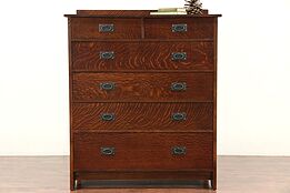Art & Crafts Mission Oak Craftsman Style Tall Chest or Dresser #29483
