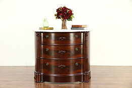 Empire Antique 1830 Mahogany Marble Top Hall Chest or Dresser #30248