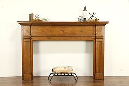 Country Pine Architectural Salvage Vintage Fireplace Mantel & Surround #32488