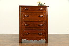 Cherry Vintage Tall Chest or Highboy, Carved Pulls, Davis #32596