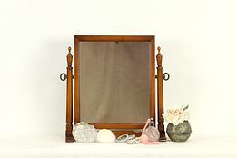 Maple Antique Swivel Dresser or Shaving Mirror #32903